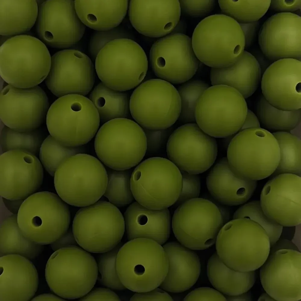 Silikonihelmi, pyöreä 12mm oliivi