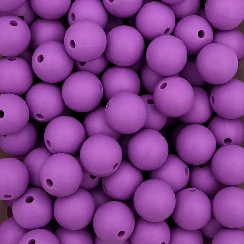 Silikonihelmi, pyöreä 12mm violetti