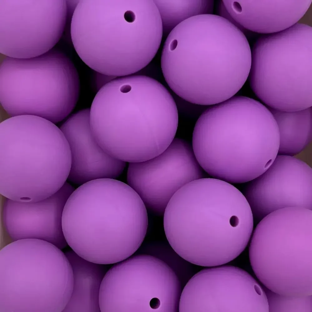 Silikonihelmi, pyöreä 19mm violetti