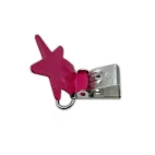 Metalliklipsi 20mm, tähti hotpink