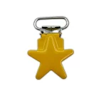 Metalliklipsi 20mm, tähti keltainen