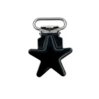 Metalliklipsi 20mm, tähti musta