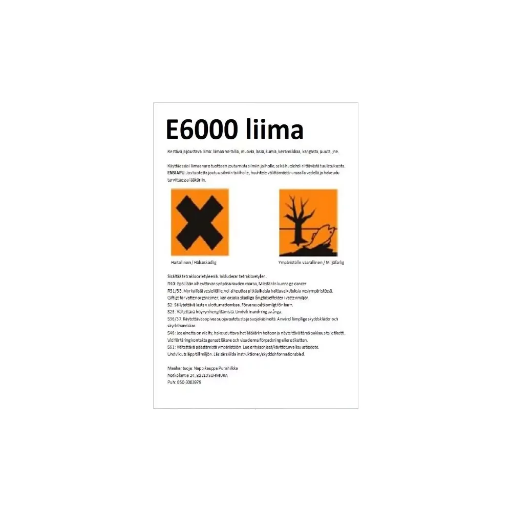 E6000 liima