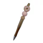 Helmikynä, muovirunko ruskea