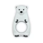 Silikoni purulelu jääkarhu, valkoinen