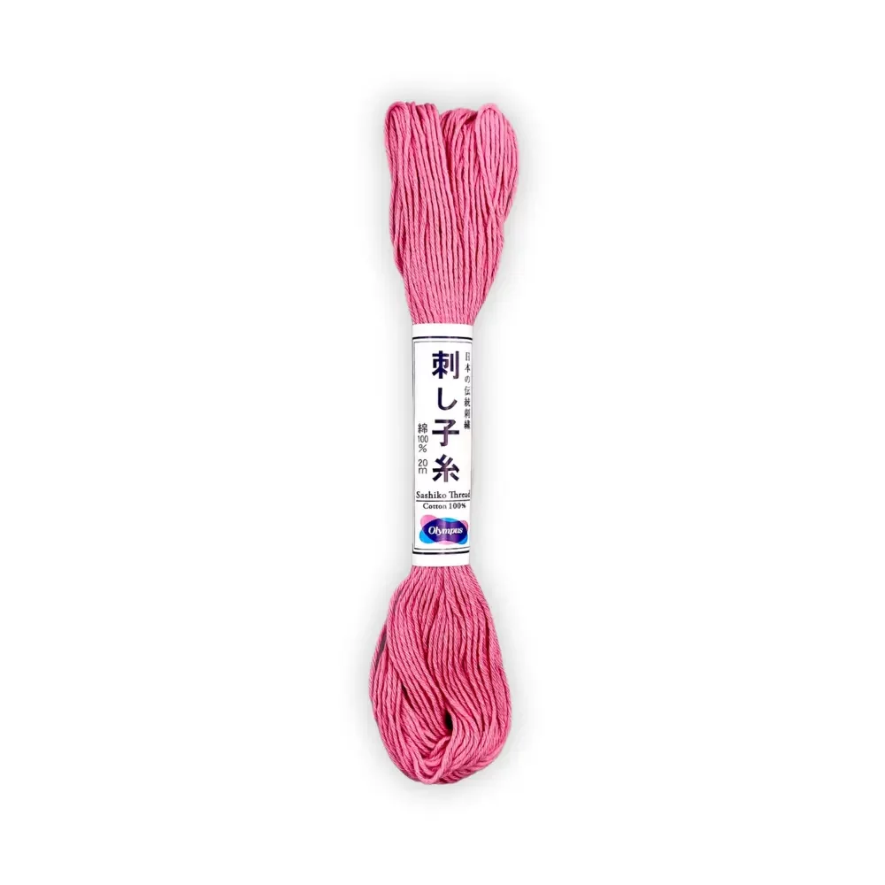 Sashiko lanka 20m, #13 tumma roosa
