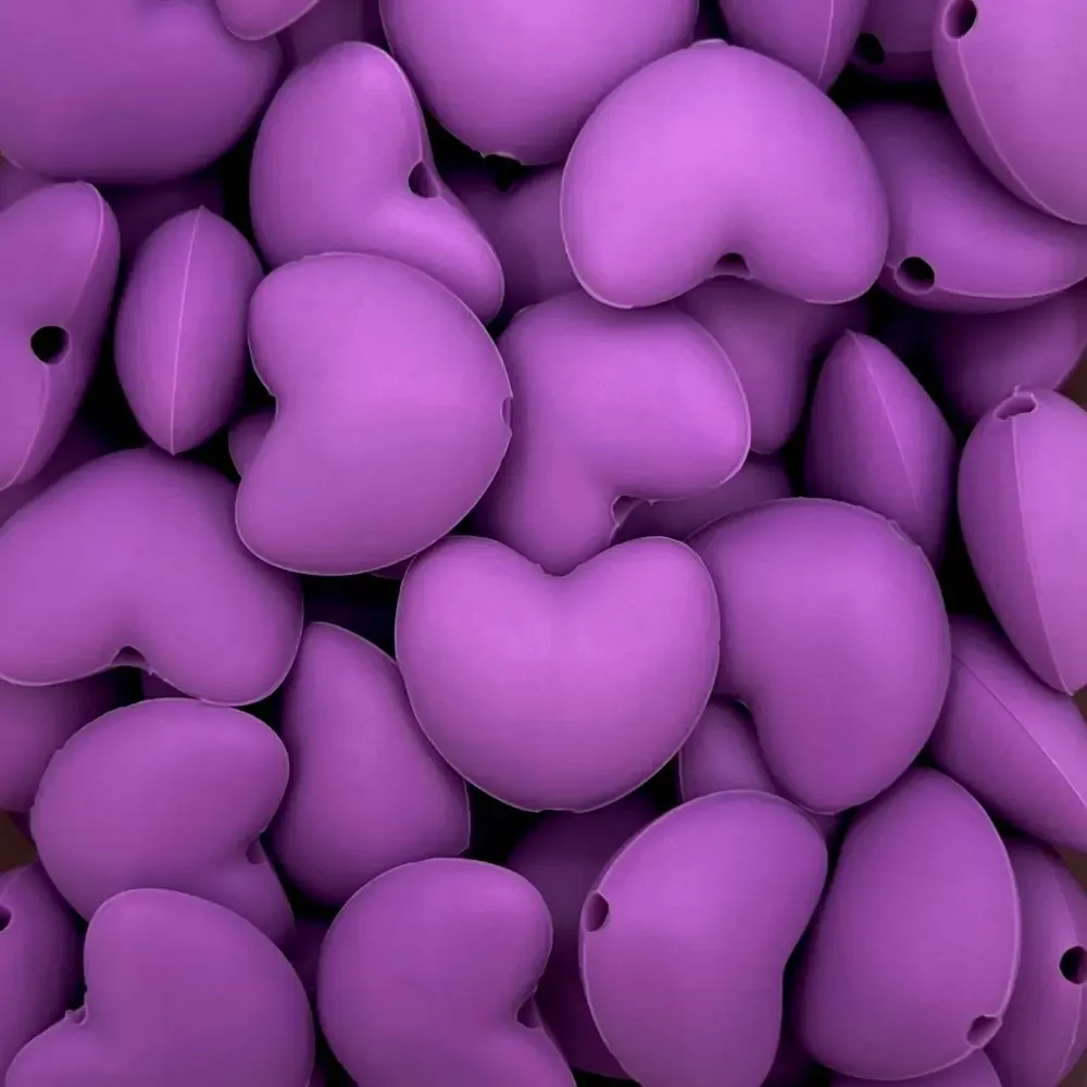 Silikonihelmi-sydan-20mm-violetti