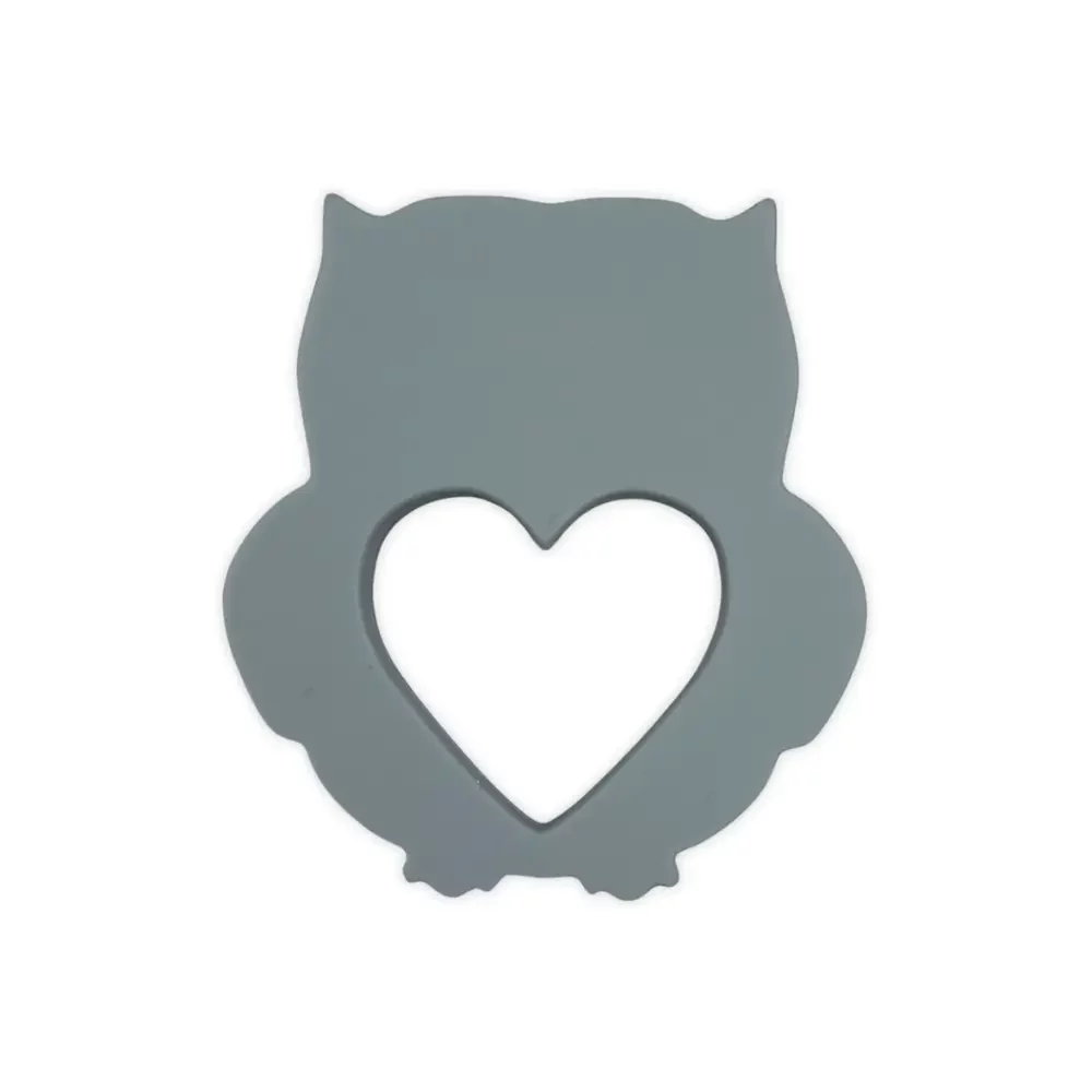 Silikoni purulelu pöllö, harmaa