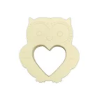 Silikoni purulelu pöllö, luonnonvalkoinen