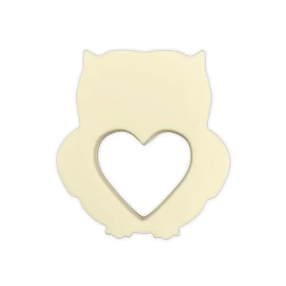 Silikoni purulelu pöllö, luonnonvalkoinen