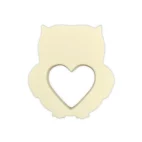 Silikoni purulelu pöllö, luonnonvalkoinen