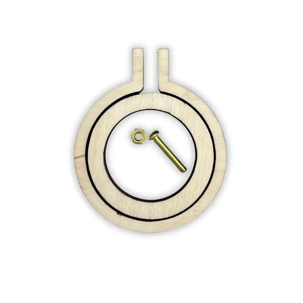 Mini kirjontakehys 2,3cm, kotimainen koivu