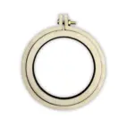 Mini kirjontakehys 4,3cm, kotimainen koivu