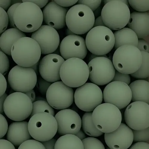 Silikonihelmi pyöreä 12mm, sammal