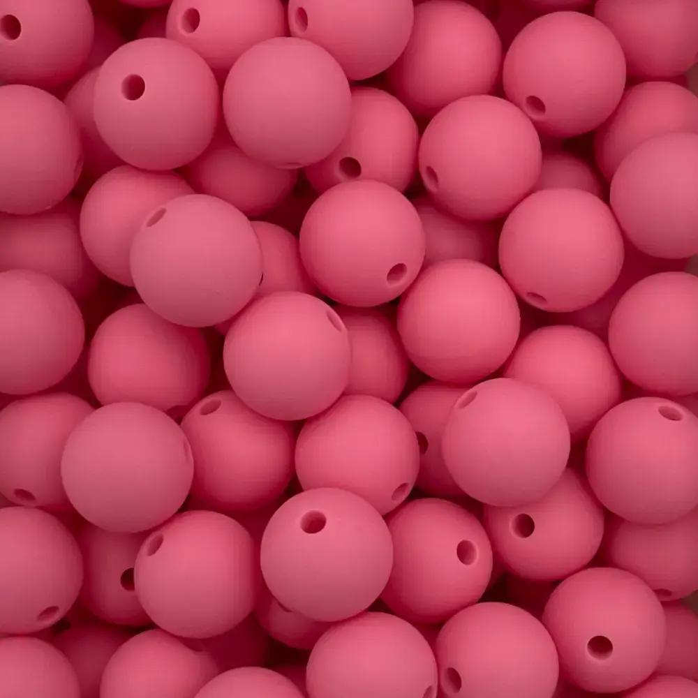 Silikonihelmi pyöreä 12mm, vadelmasorbetti