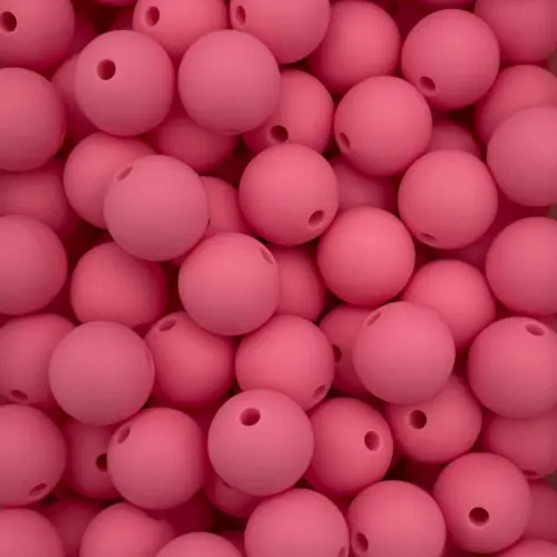 Silikonihelmi pyöreä 12mm, vadelmasorbetti