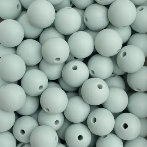 Silikonihelmi pyöreä 12mm, vaalea vedenvihreä